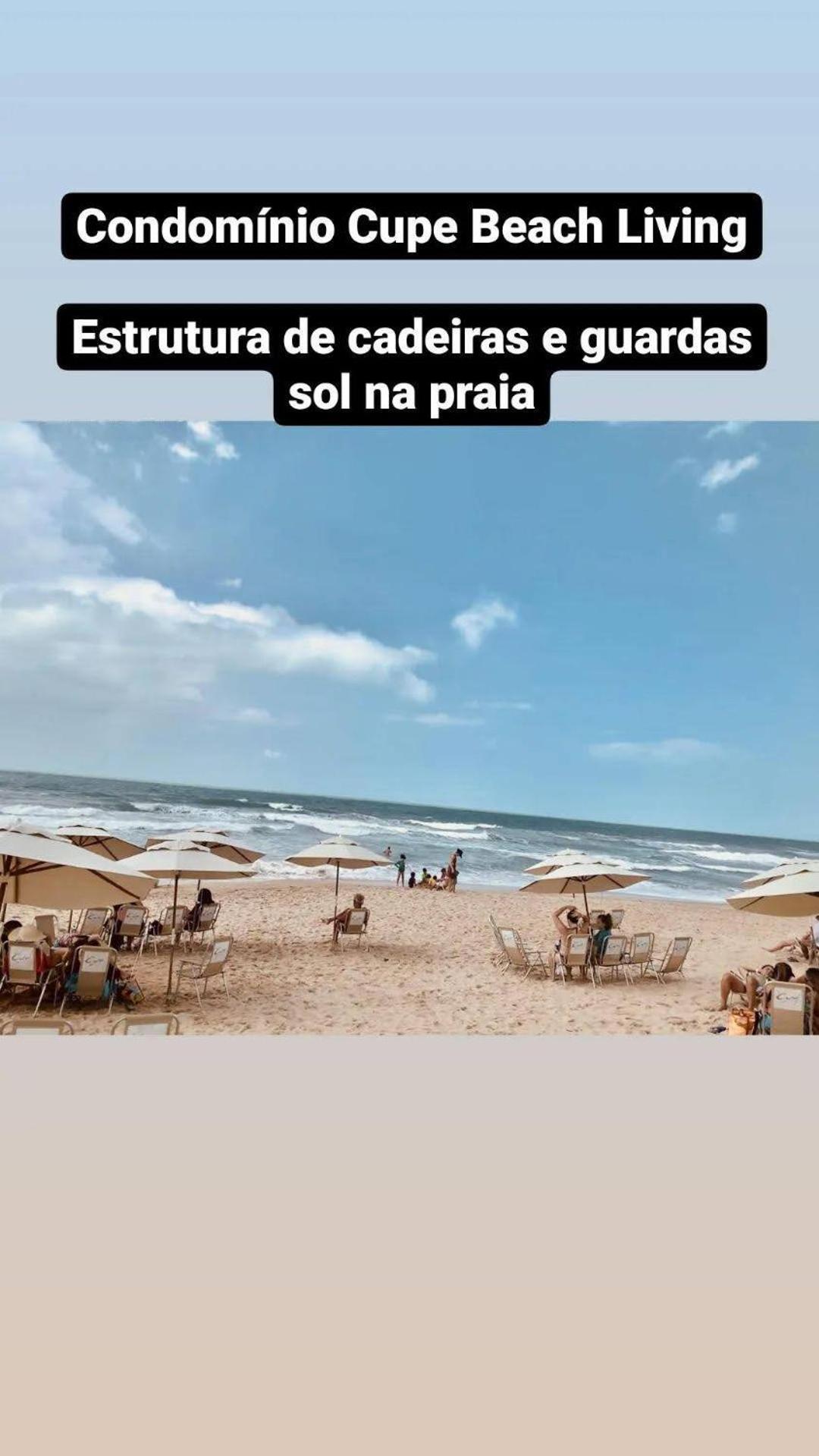 Luxuoso Flat 3 Quartos, Terreo, No Cupe Beach Living - Beira Mar De Pôrto das Galinhas Kültér fotó