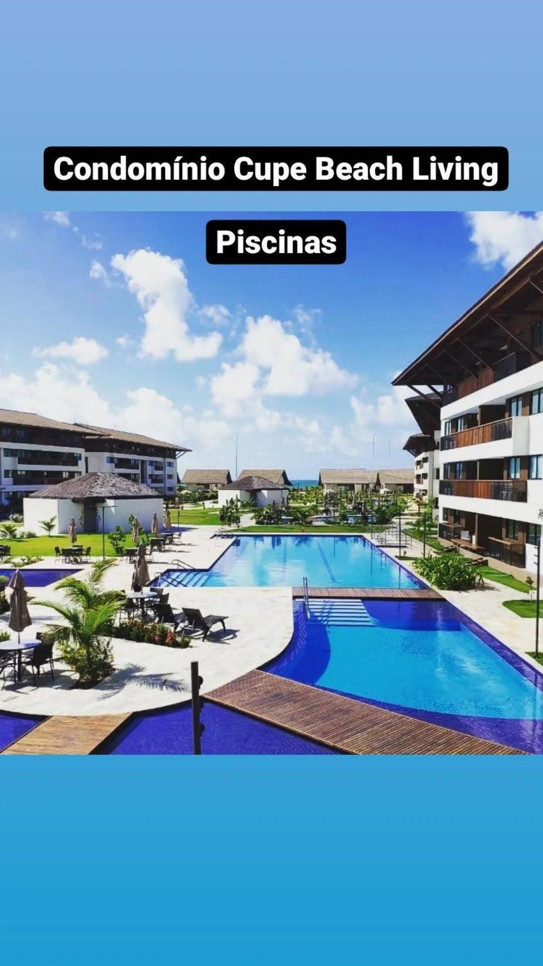 Luxuoso Flat 3 Quartos, Terreo, No Cupe Beach Living - Beira Mar De Pôrto das Galinhas Kültér fotó